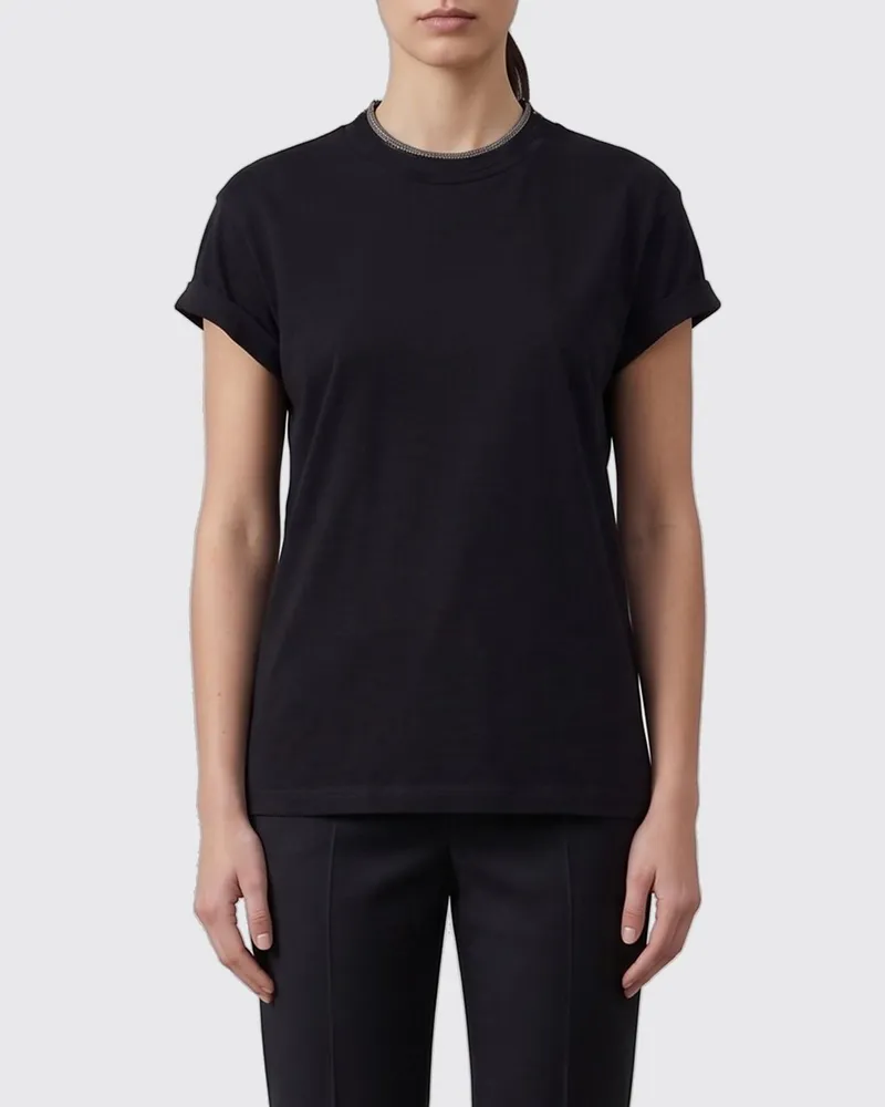 Brunello Cucinelli T-shirt damen Schwarz