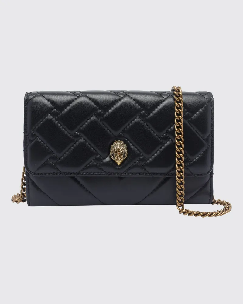 Kurt Geiger Kensington Tasche aus gestepptem Leder Schwarz