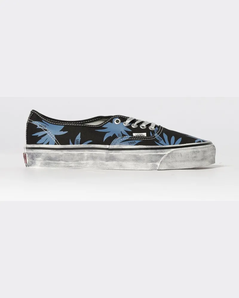 Vans LX Authentic 44 Abgetragene und bedruckte Canvas-Sneakers Schwarz