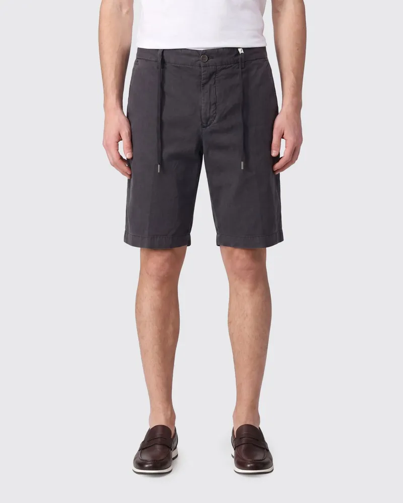 MYTHS Leinen-Shorts mit Kordelzug Schwarz