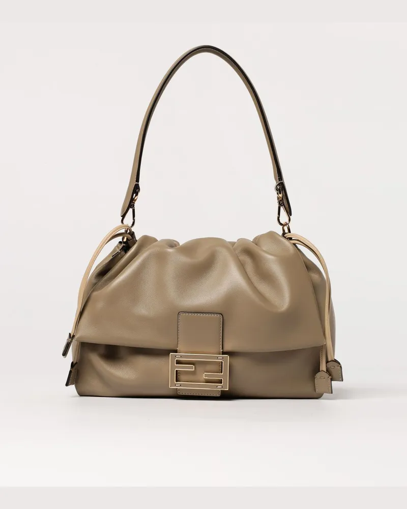 Fendi Schultertasche damen Taubengrau