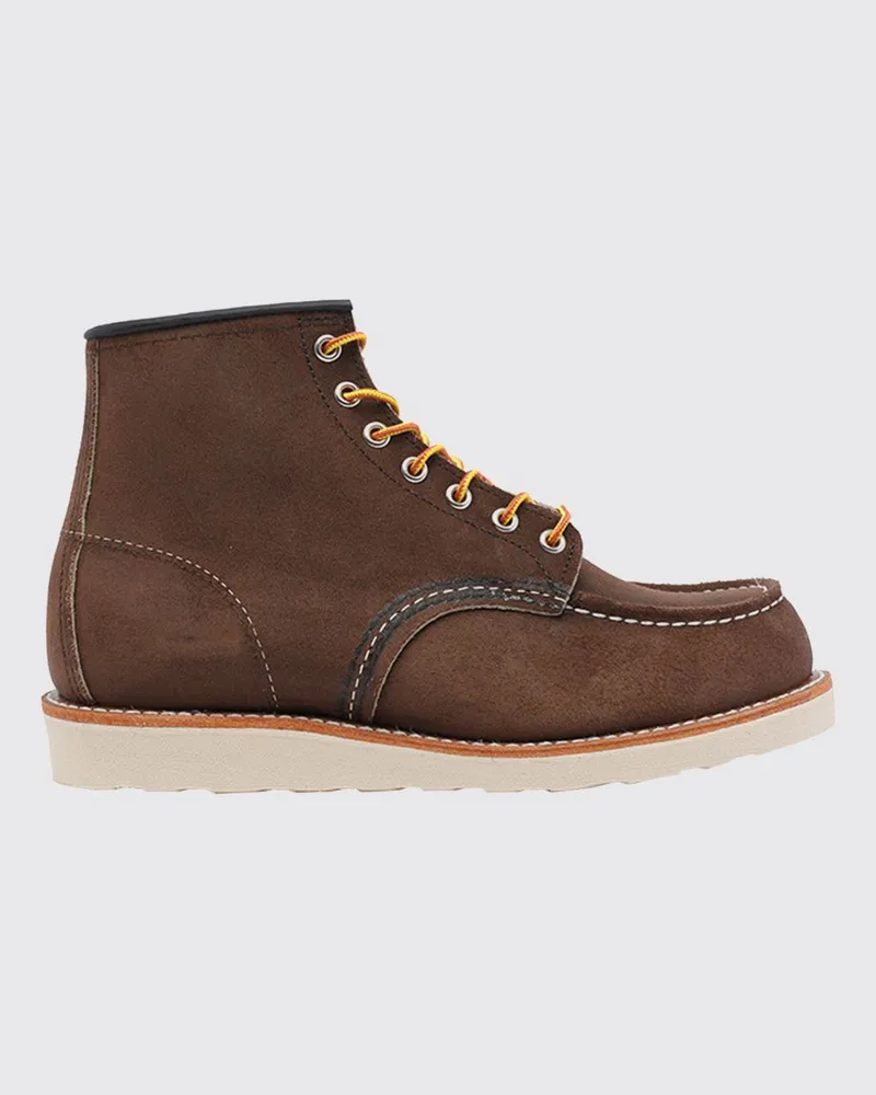 Red Wing Shoes Classic Moc Toe Wildleder-Stiefeletten Braun