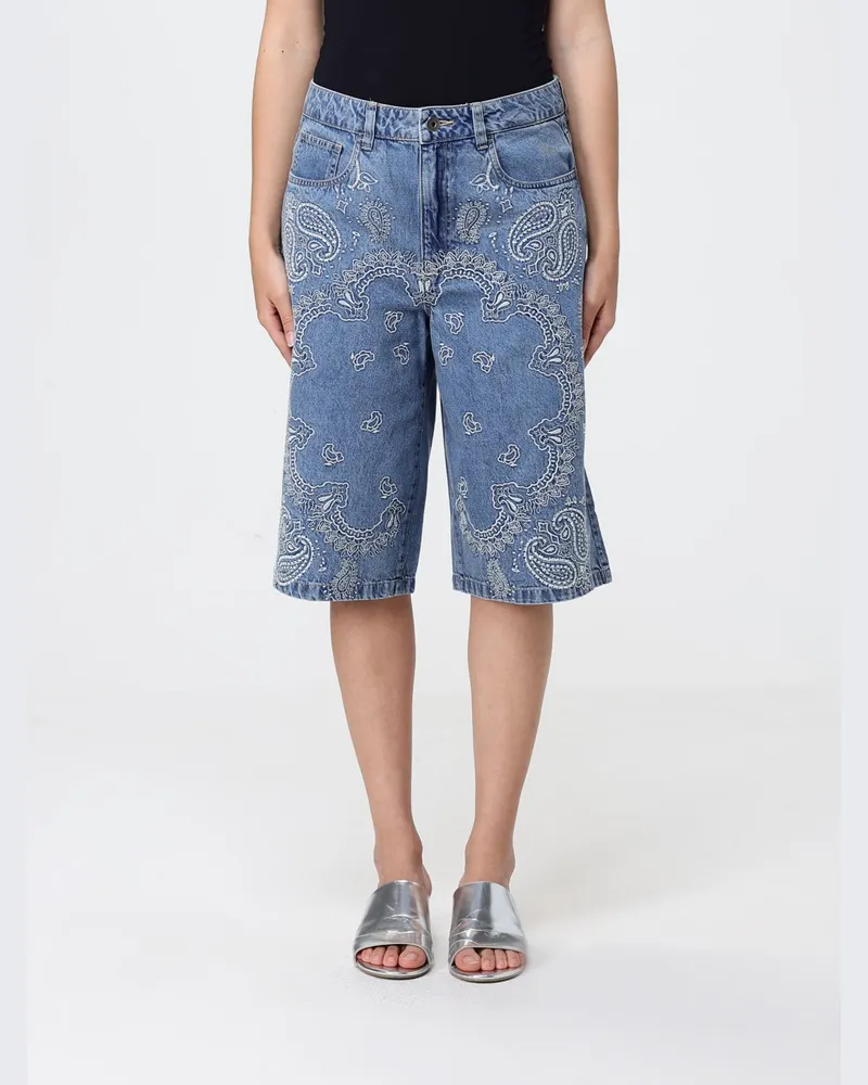 Liu Jo Baumwoll-Denim-Shorts mit Stickereien Denim