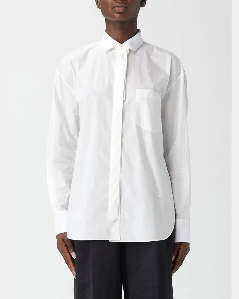 forte_forte Hemdbluse damen Weiß