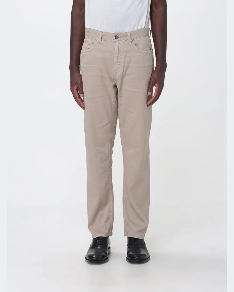 Ermenegildo Zegna 5-Pocket-Hose aus Leinen-Baumwoll-Mischung Camel