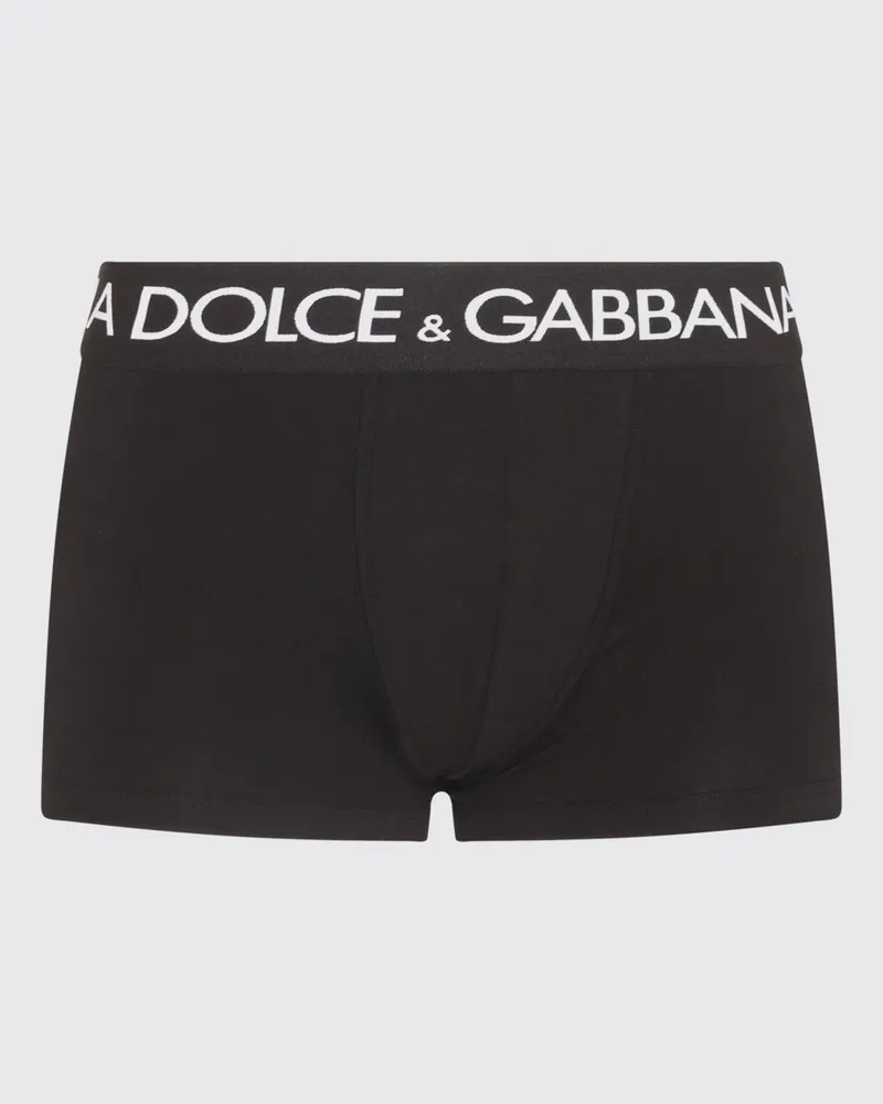 Dolce & Gabbana DOLCE  GABBANA Slim-Fit Boxershorts Dolce & Gabbana aus Stretch-Baumwolle mit Logo-Bund Schwarz