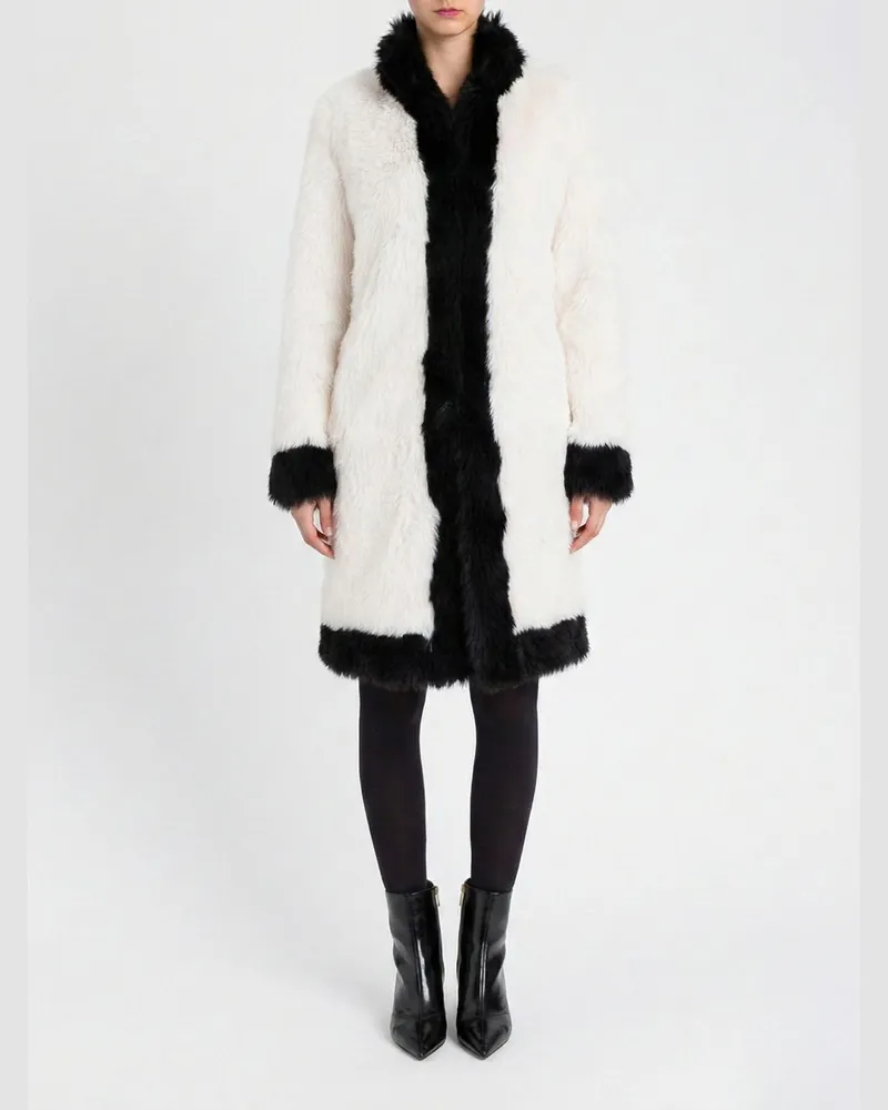 Twin-Set Pelzmantel damen Weiß