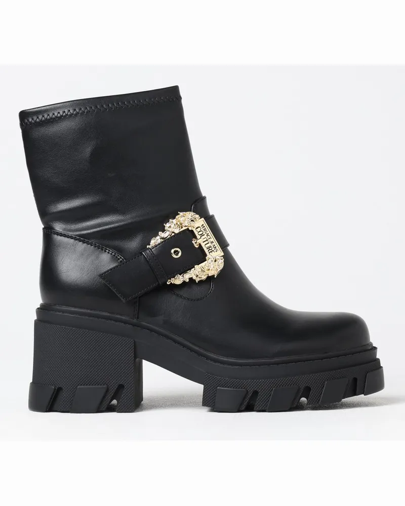 Versace Jeans Flache stiefeletten damen Schwarz