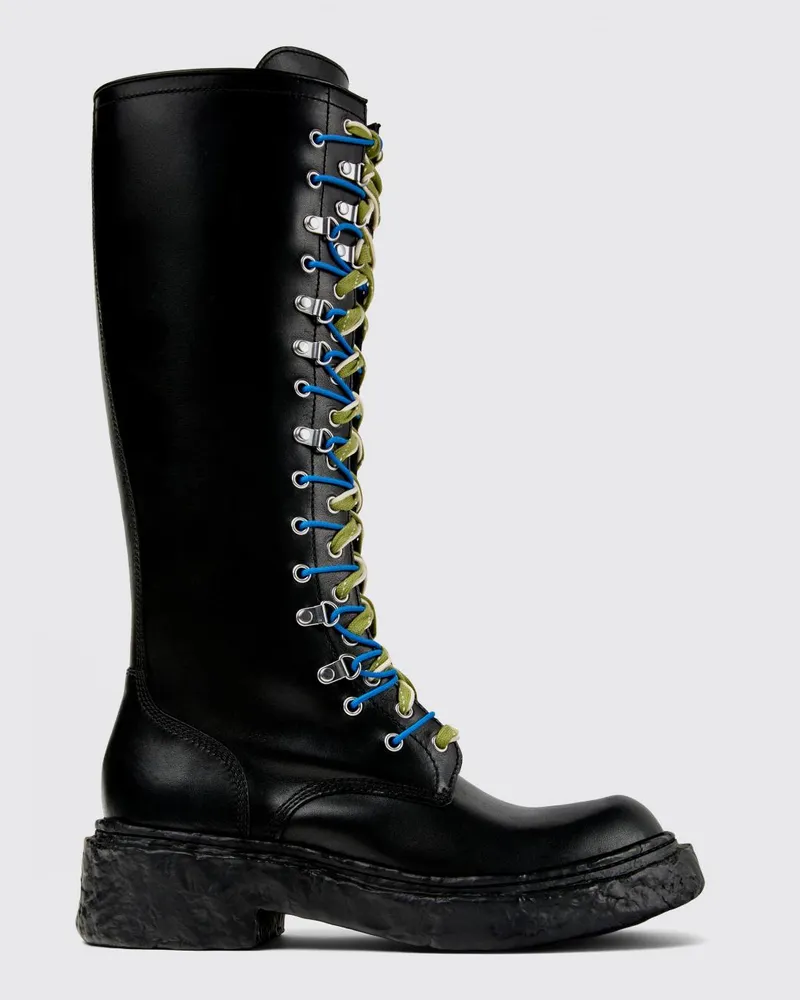 Camper Vamonos Lederstiefel Schwarz