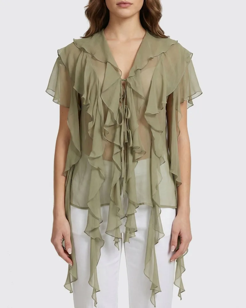 Erika Cavallini Hemdbluse damen Grün