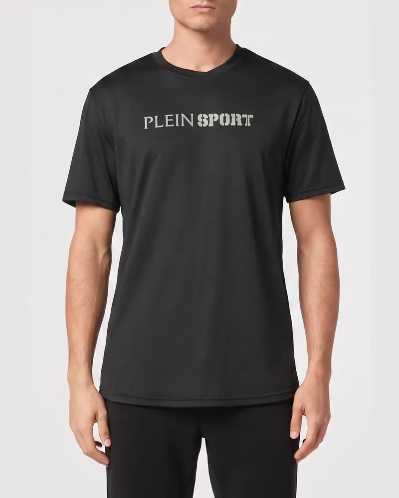 Philipp Plein Baumwoll-T-Shirt mit Logo Schwarz