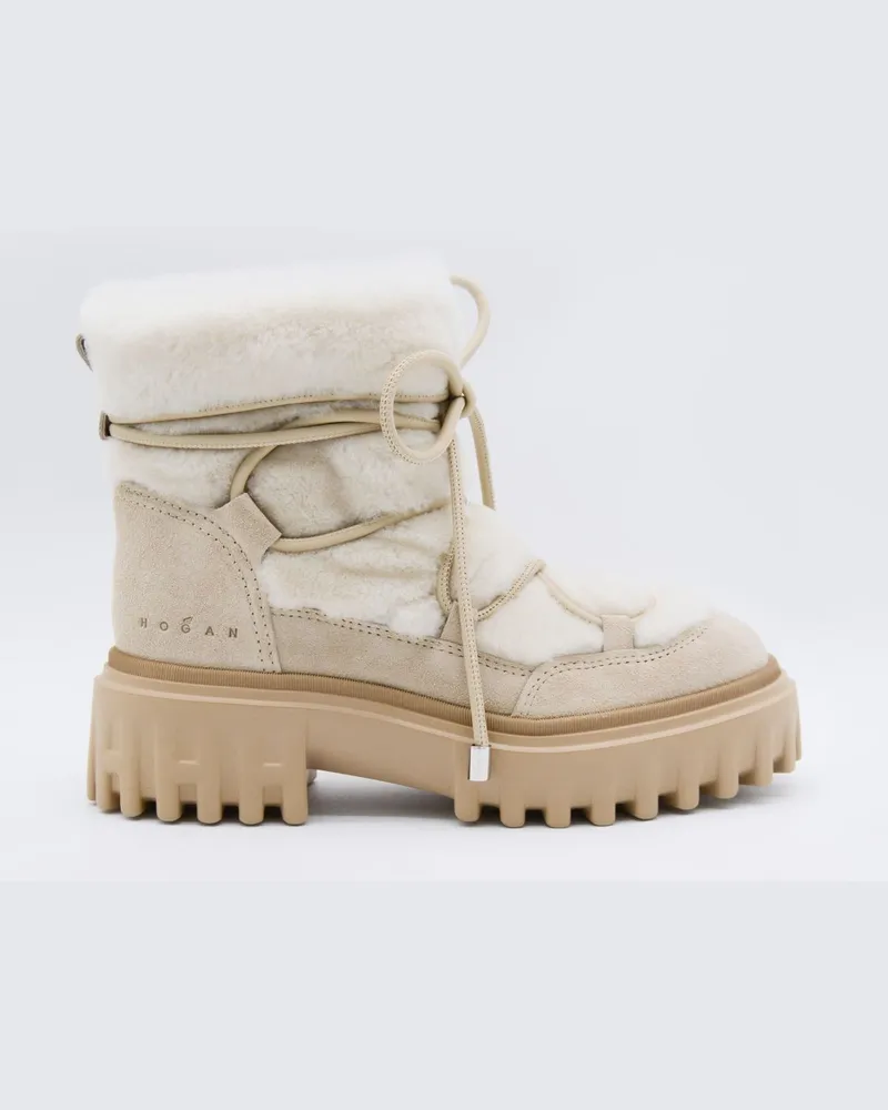 Hogan Absatz stiefeletten damen Beige