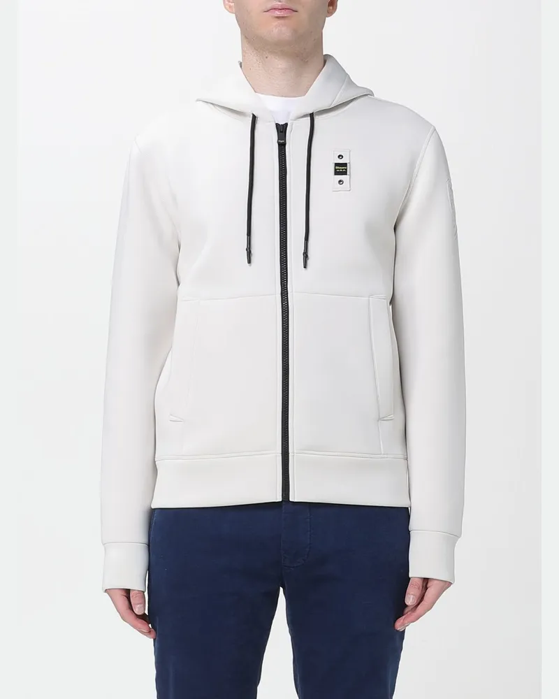 Blauer Sweatshirt herren Weiß