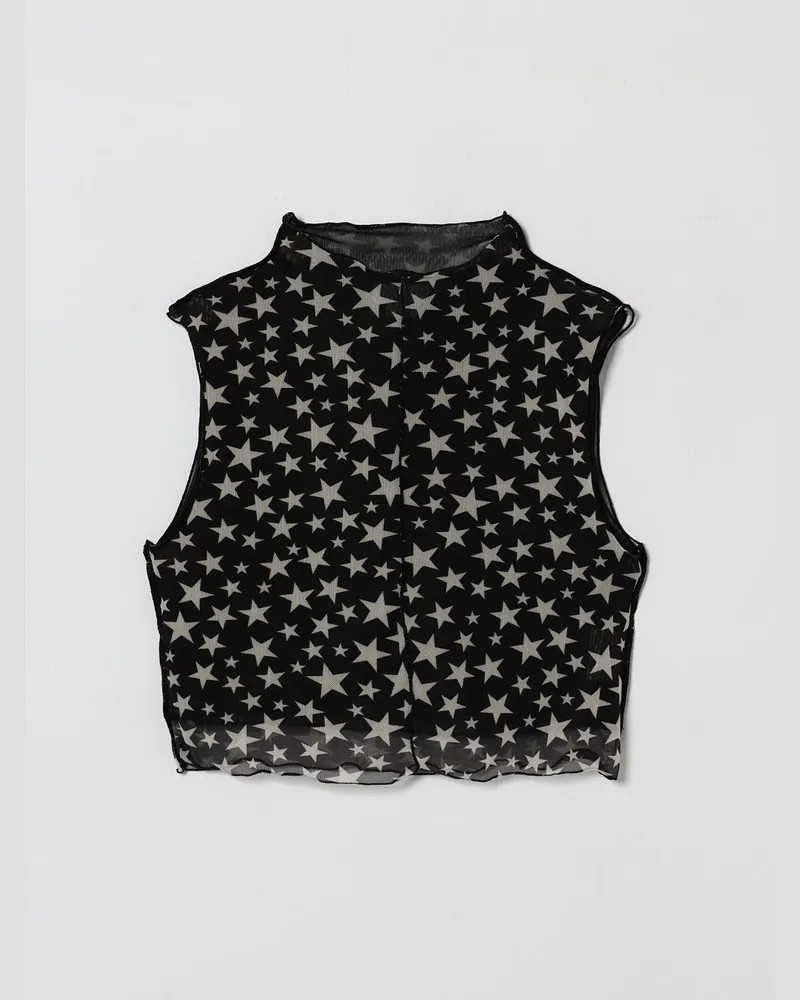 Stella McCartney Kids Tüll-Top mit Sternen Schwarz