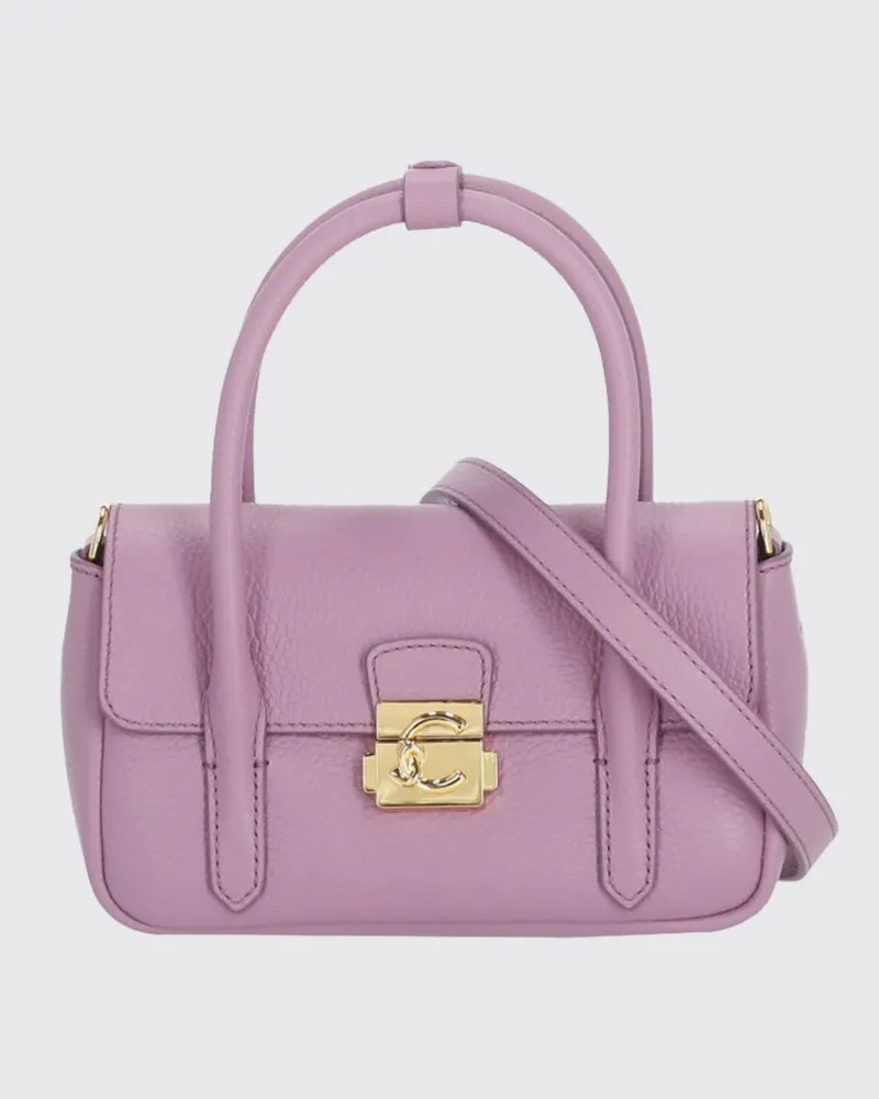 Coccinelle Mini-Tasche aus genarbtem Leder Lila