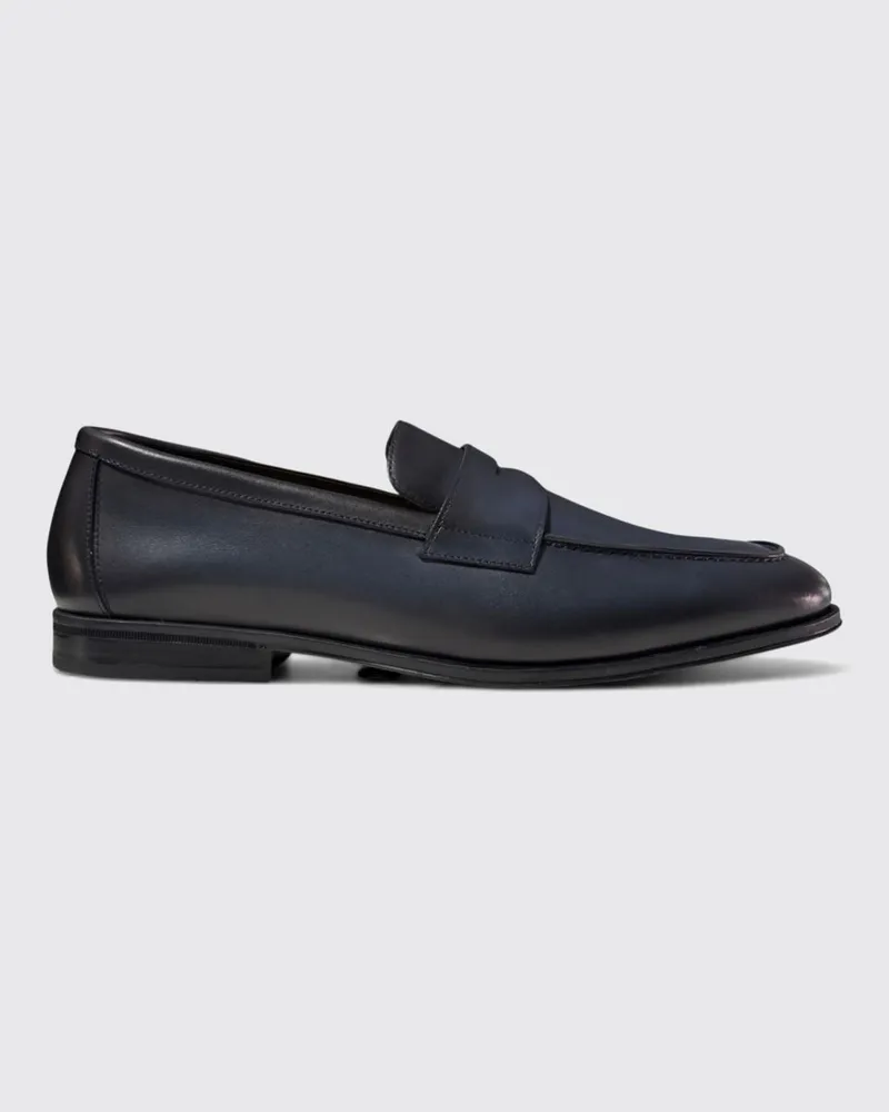 Doucal´s Leder-Mokassins Blau