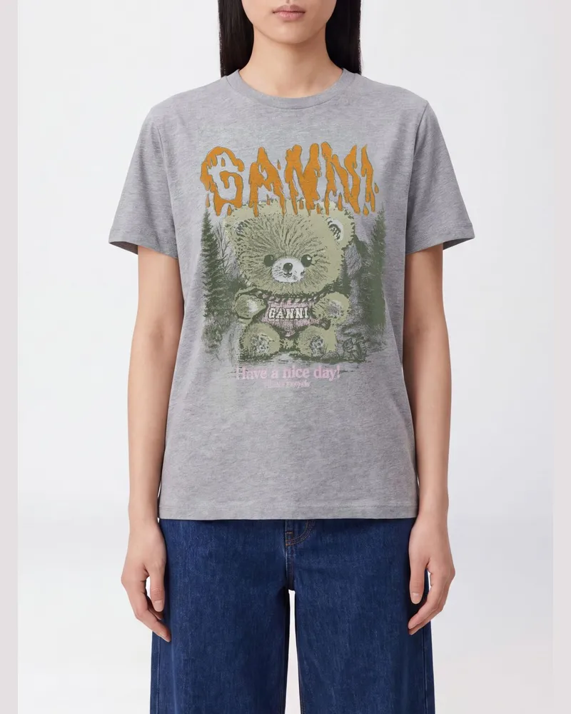 Ganni T-shirt damen Grau