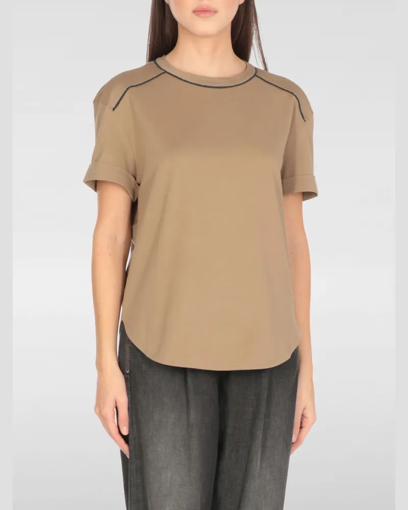Brunello Cucinelli T-shirt damen Beige
