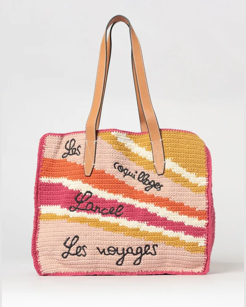Lancel Summer Mania Tasche aus Häkelbaumwolle Pink