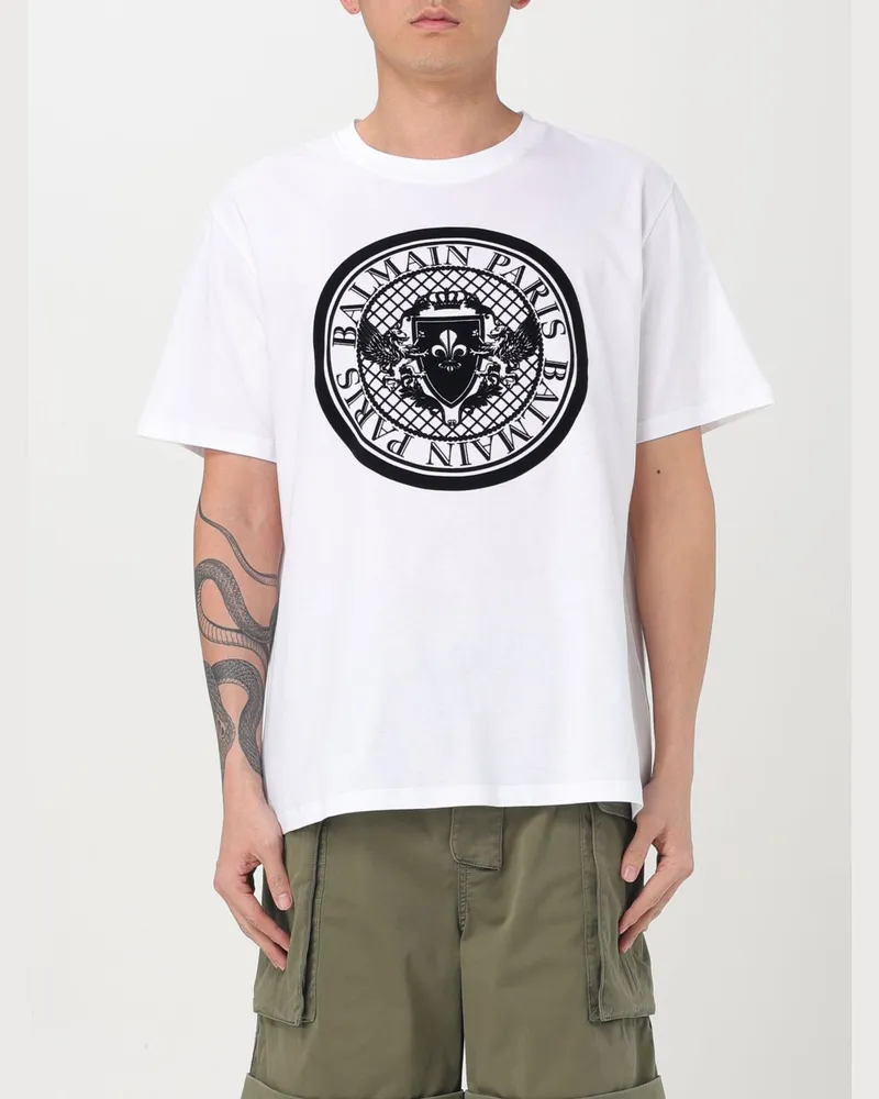 Balmain T-shirt herren Weiß