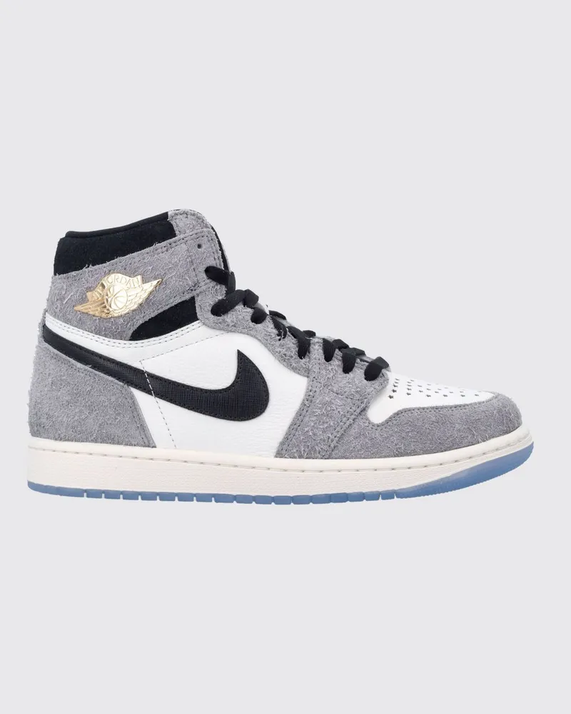 Nike High-Top-Sneakers Air Jordan 1 Retro High OG aus Leder und Wildleder Grau