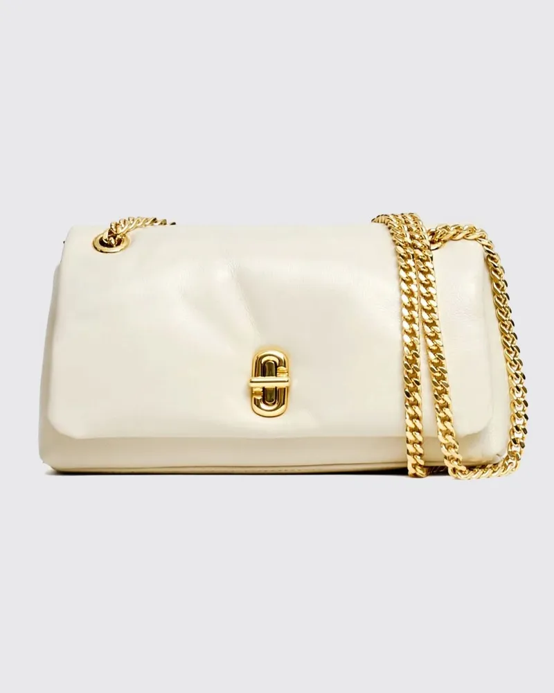 Marc Jacobs The Scene Crossbody-Tasche von aus Leder mit Kettendetail und Drehverschluss Weiß