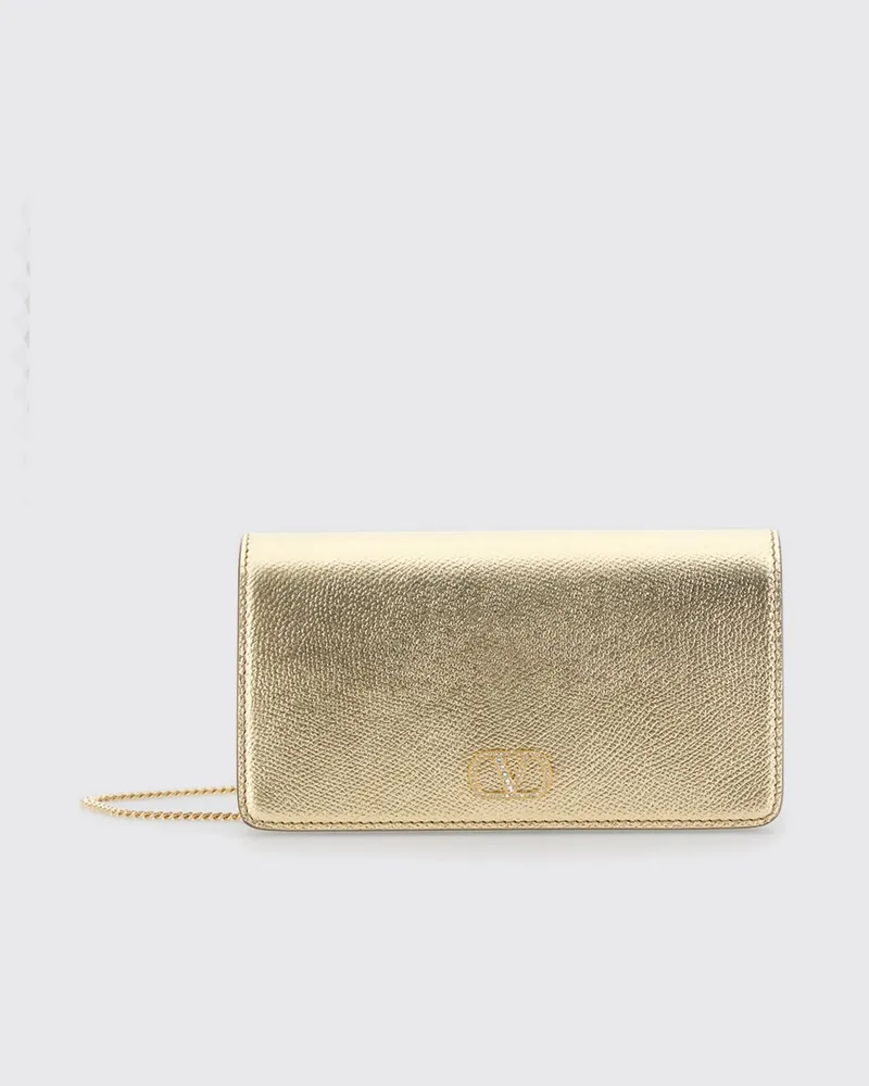 Valentino Garavani VLogo Signature Mini-Tasche aus Leder mit Strass Gold