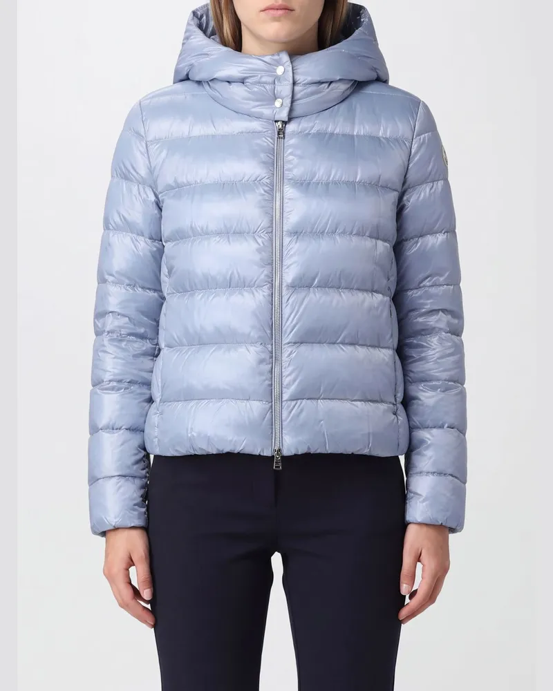 Herno Kurze wasserabweisende Stepp-Daunenjacke von aus Nylon mit Kapuze Blau