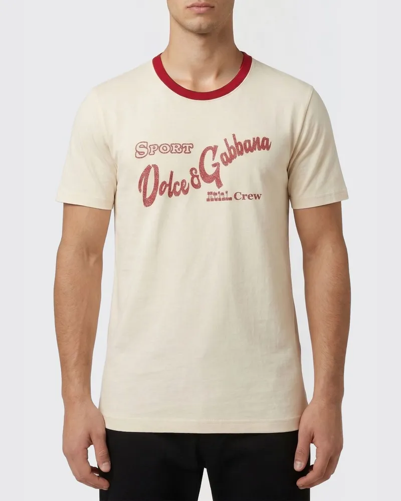 Dolce & Gabbana T-shirt herren Dolce & Gabbana Beige