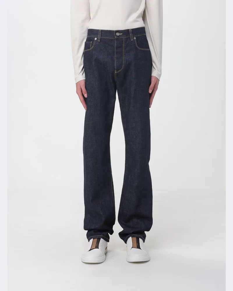 Fendi Flared-Jeans aus blauem Baumwolldenim Blau