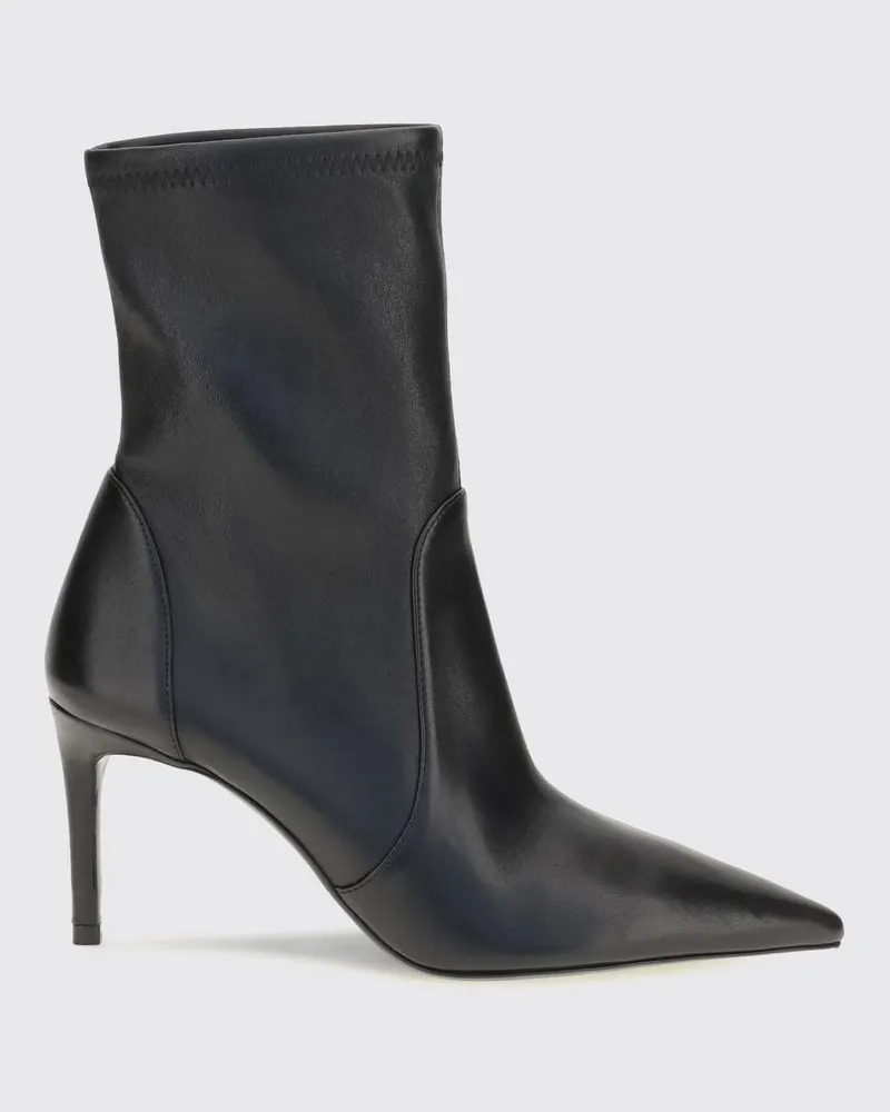 Stuart Weitzman Power Stiefeletten aus glattem Kalbsleder mit Stiletto-Absatz Schwarz