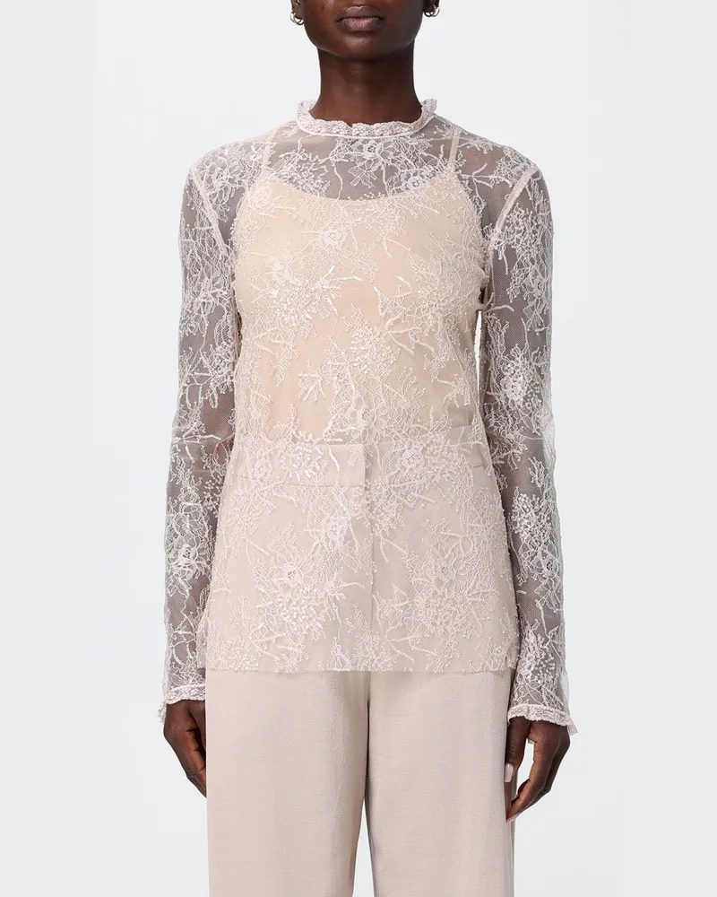 Alberta Ferretti Top damen Puder