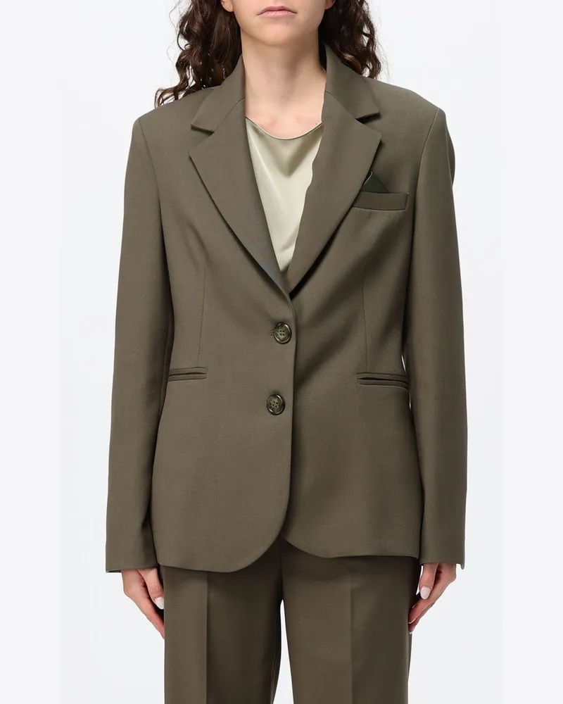 Hanita Einreihiger Blazer von aus recyceltem Polyester mit Reverskragen Sage