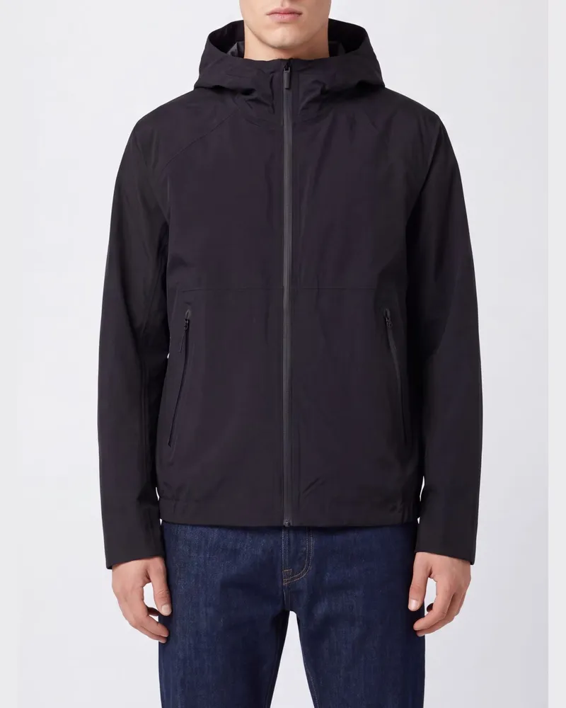 Arc'teryx Secant Kapuzen-Windbreakerjacke von aus Nylon mit Reißverschlusstaschen Schwarz