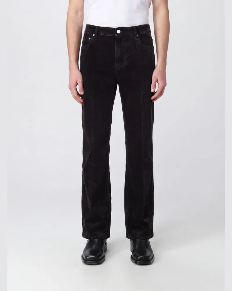 Amiri Flock Flare-Jeans mit mittlerer Leibhöhe aus Stretch-Denim mit Used-Effekt Braun