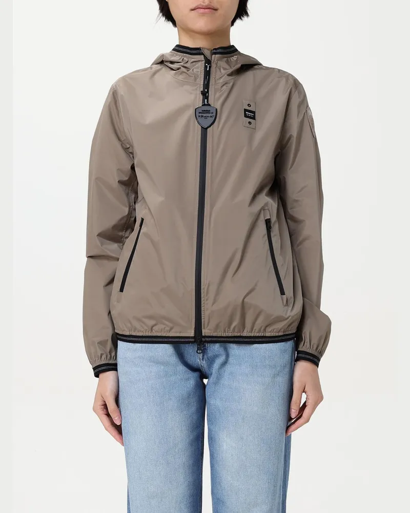 Blauer Jacke damen Beige