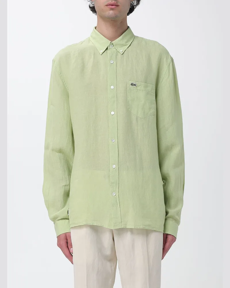 Lacoste Leinenhemd Grün