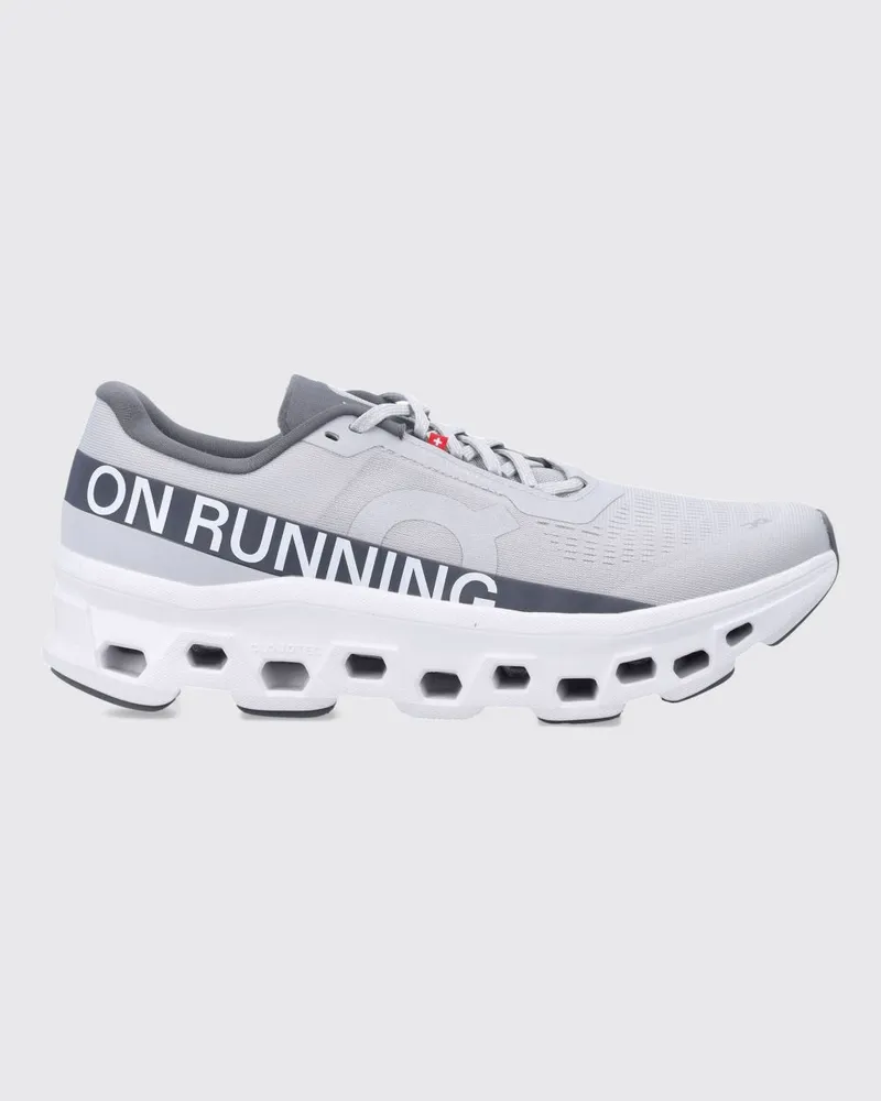 ON Cloudmonster 1 Sneakers aus recyceltem Stoff mit gedämpfter Sohle Weiß
