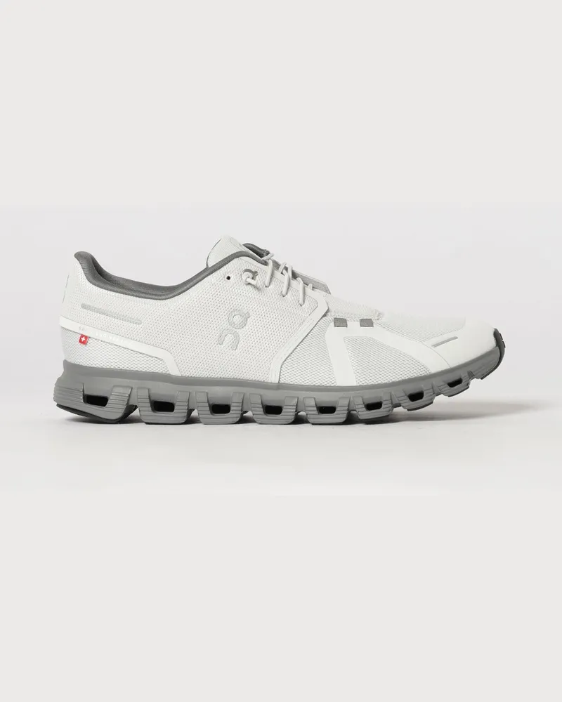 ON Leichte Slip-on-Sneakers Cloud 6 aus Mesh mit gedämpfter Sohle Grau