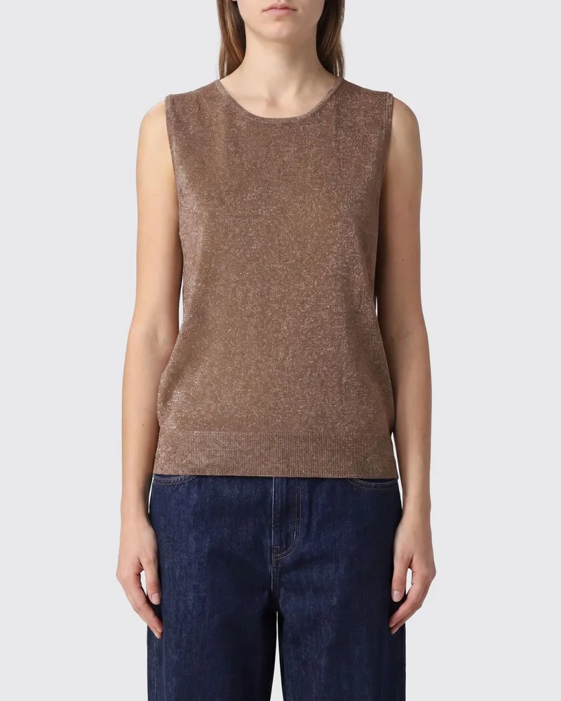 Roberto Collina Basic Lurex-Top Silber