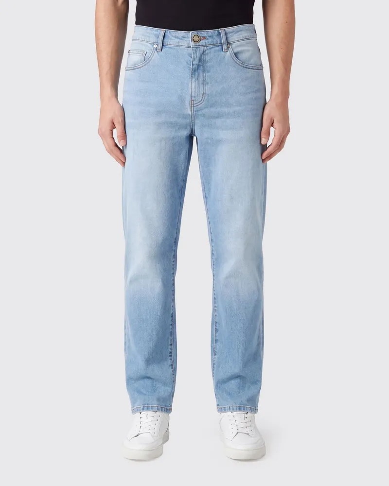 Philipp Plein Baumwolldenim Jeans Hellblau