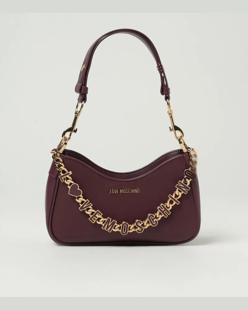 Moschino Handtasche damen Weinrot