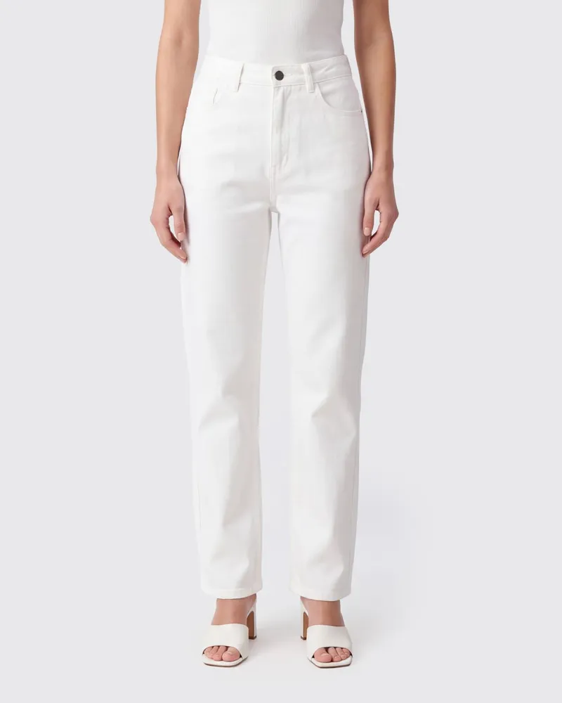 Róhe High-Waist Baggy Jeans Bruun aus Baumwolldenim mit fünf Taschen Weiß