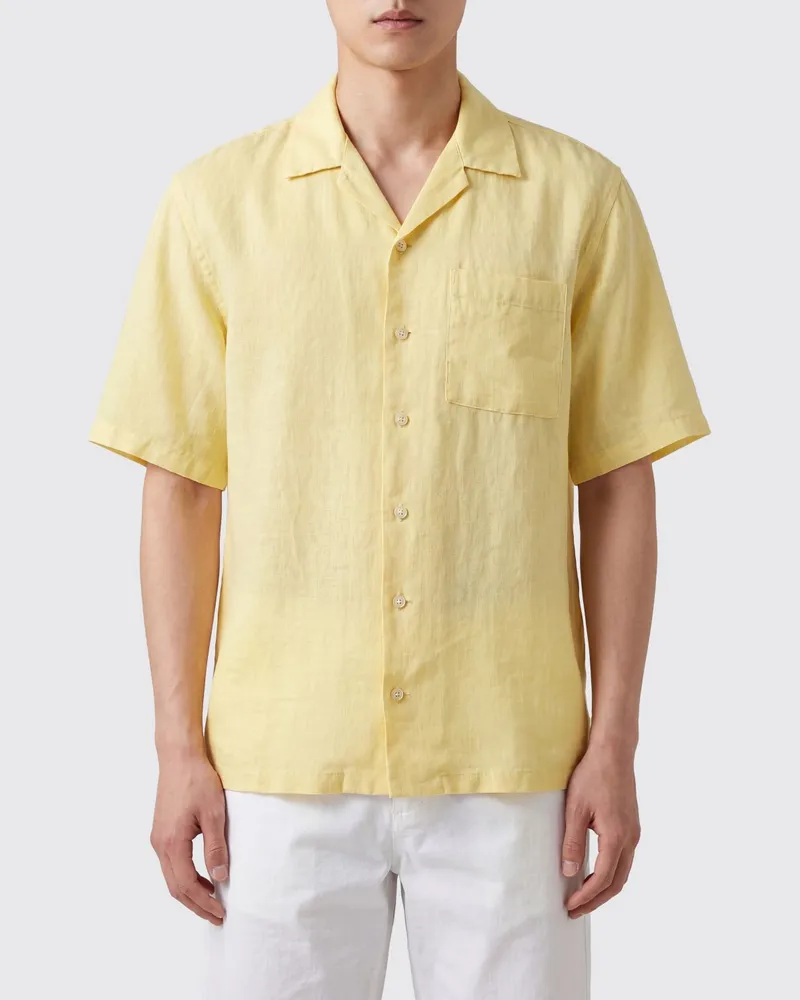 120% Lino T-shirt herren Gelb