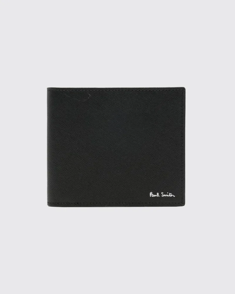 Paul Smith Bifold-Geldbörse aus Leder mit grafischem Innendruck Schwarz