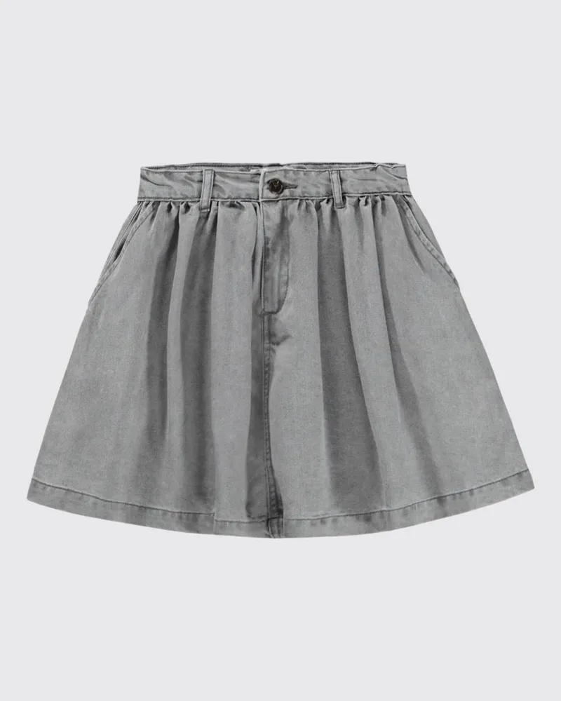 Molo A-Linien-Minirock Beatrix für Mädchen aus Lyocell mit hoher Taille Grau