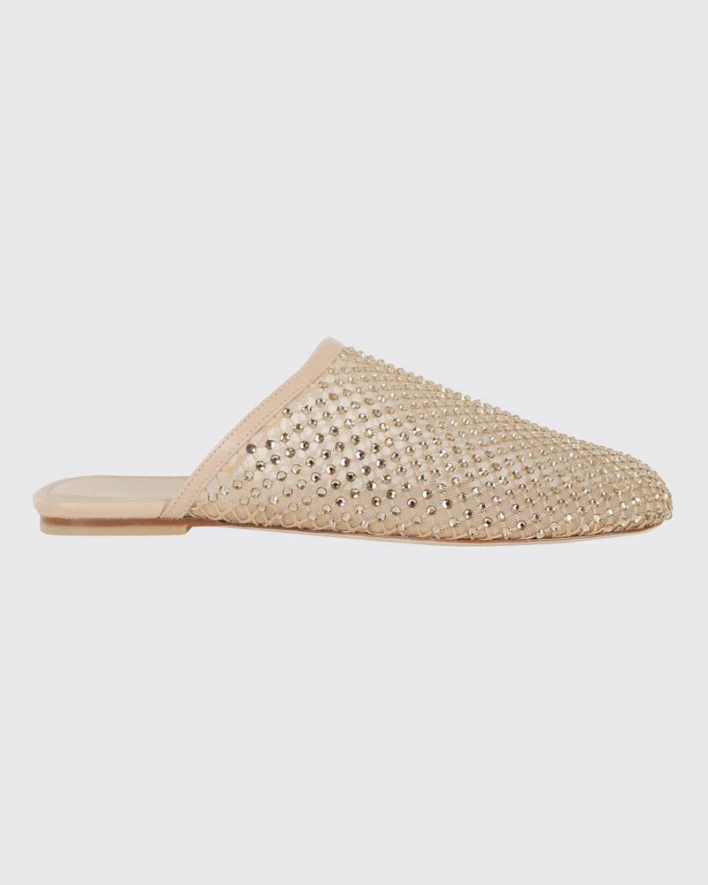 Stuart Weitzman Mules aus Mesh-Nylon mit Strasssteinen Pink