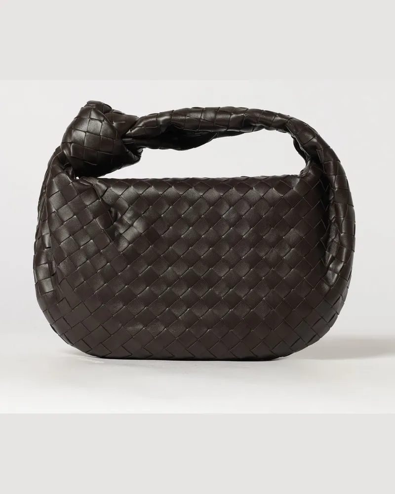 Bottega Veneta Mittelgroße Jodie Handtasche aus Intrecciato-Leder mit geknotetem Griff Braun