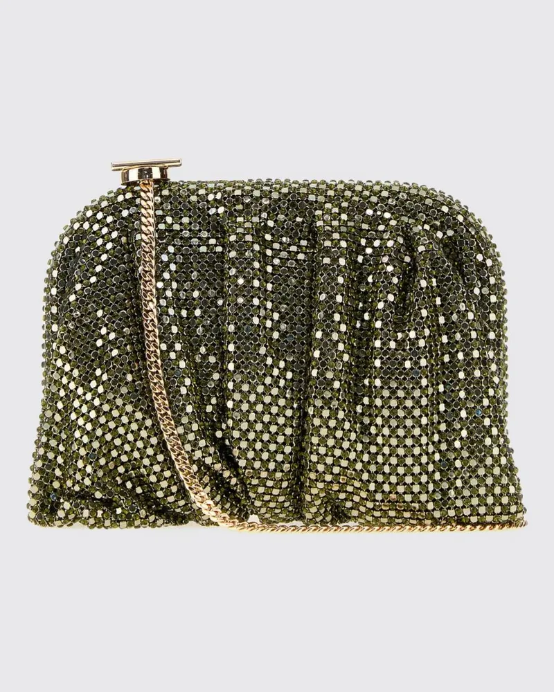 Benedetta Bruzziches Venus Mini-Tasche aus Aluminium-Mesh mit Strassbesatz Grün