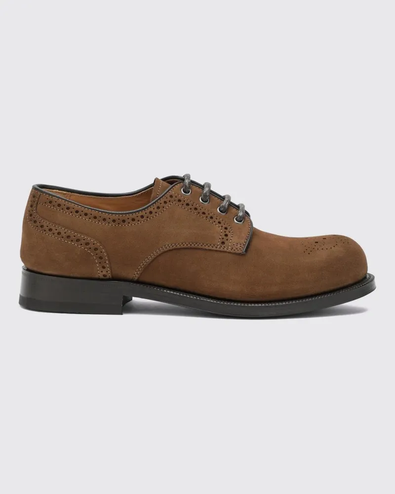 Church's Wildleder-Derby-Schuhe von mit Brogue-Muster und Ledersohle Tabak